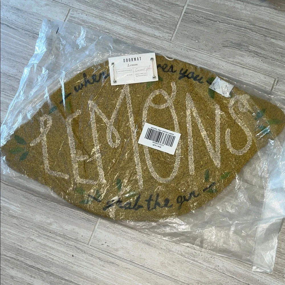 Lemon-Shaped Doormat